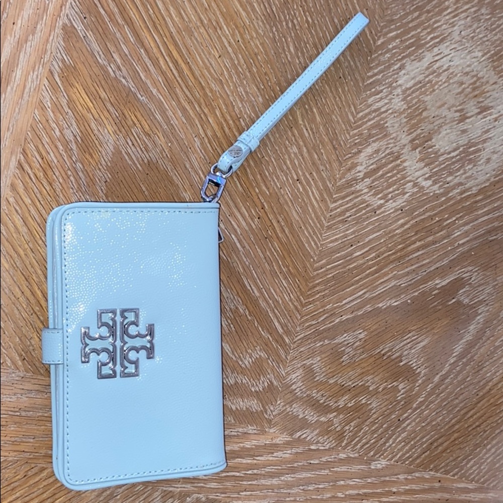 Tory burch iceberg blue continental wallet